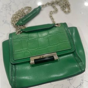 DVF vintage green and gold crossbody bag